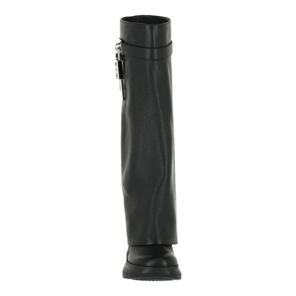 Givenchy Shark Lock Biker Boots In Grained Leather Black Womens - Picture 4 of 6